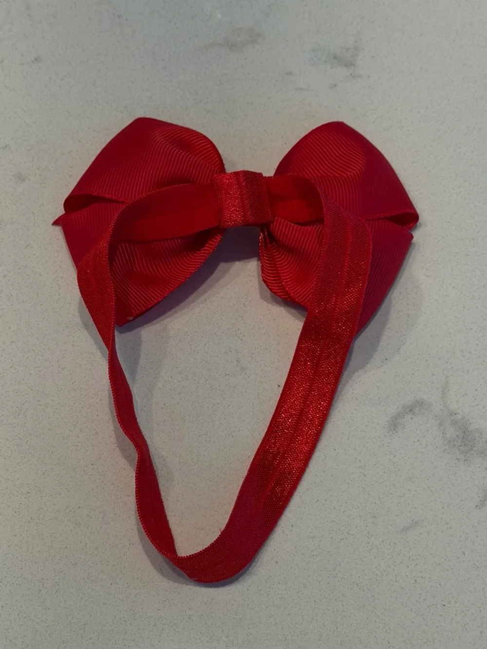 Baby bow headband red